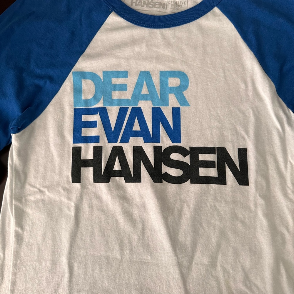 Blue and White Graphic Tee